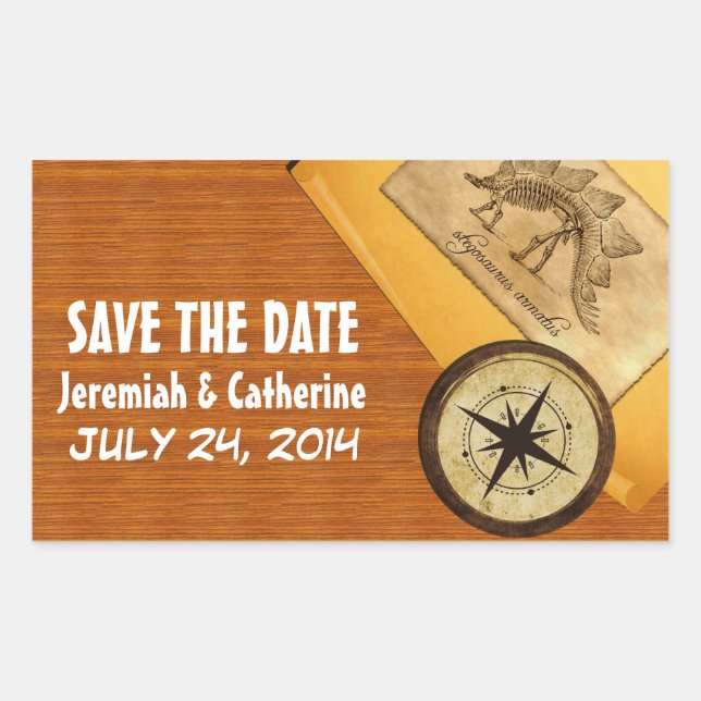 Adventure Wedding Save the Date Stickers (Vorderseite)