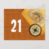 Adventure Wedding Tischnummer Postcard