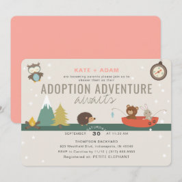 Adventure Woodland Girl Adoption Kinderdusche Einladung