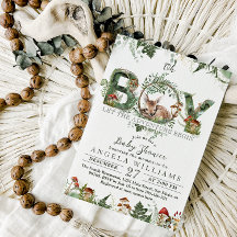 Adventure Woodland Mushroom Fern Baby Boy Dusche