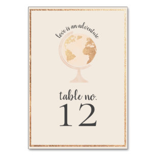 Adventure World Globe Carte Mariage à thème Voyage
