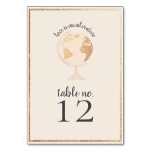 Adventure World Globe Map Reisethema Hochzeit