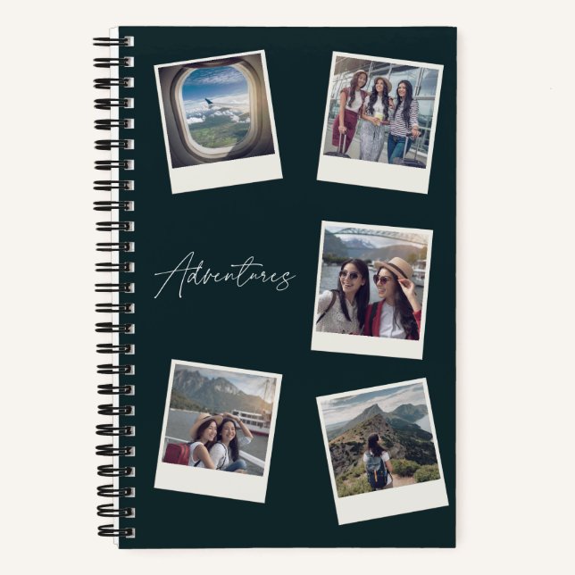 Adventures Custom Fotos Reisejournal Notizbuch (Vorderseite)
