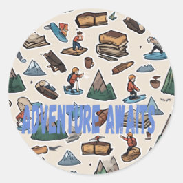 AdventureSticker #HikingSticker #MountainVibes #Ti Runder Aufkleber