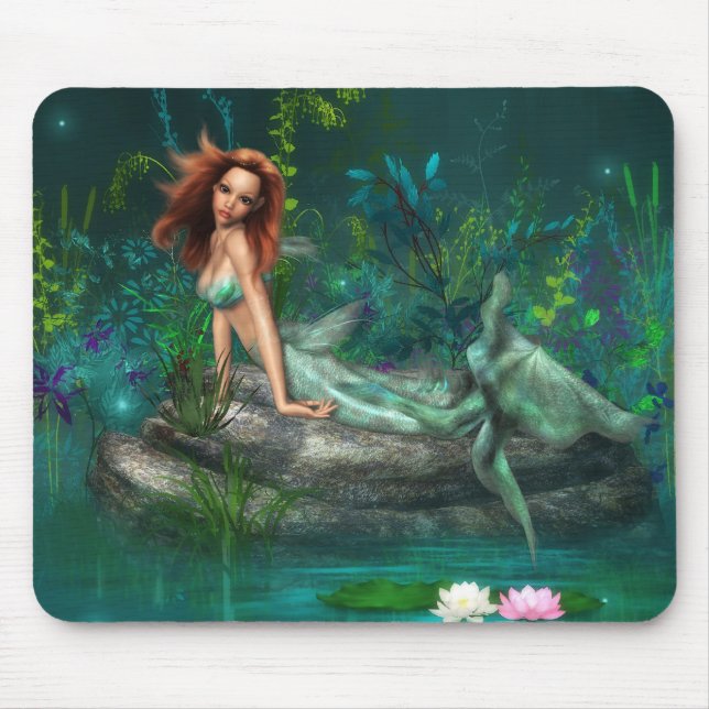 Adventurine Meerjungfrau Mousepad (Vorne)