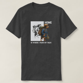 Adventurous Dachshund Hiker Home Is Where My Pack T-Shirt