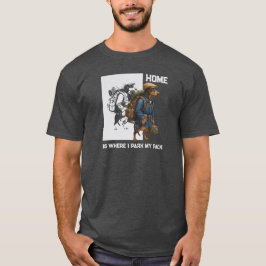 Adventurous Dachshund Hiker Home Is Where My Pack T-Shirt