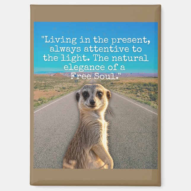 Adventurous Meerkat Living Magnet (Vorderseite)