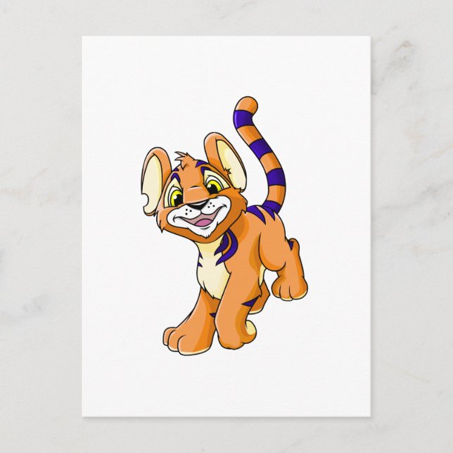 Adventurous orange Kougra Postkarte (Vorderseite)
