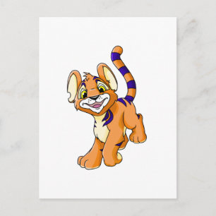Adventurous orange Kougra Postkarte