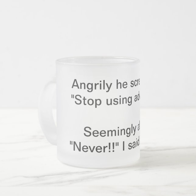 Adverb-Argument Mattglastasse (Vorderseite Links)