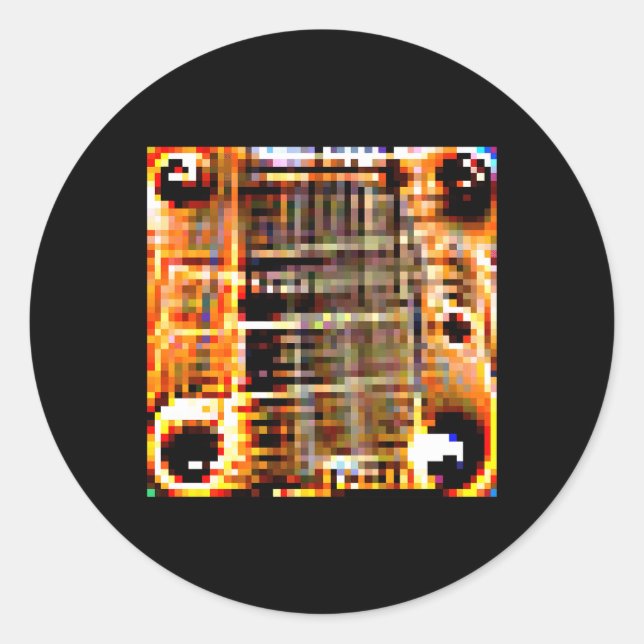Adversarial Anti-Facial Recognition Camouflage Inv Runder Aufkleber (Vorderseite)