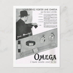 Advertisement, Omega watches Feiertagspostkarte