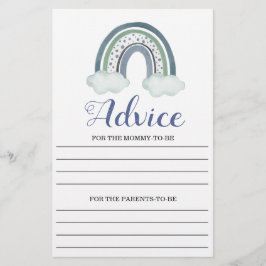 Advice Blue Baby Boy Shower Game