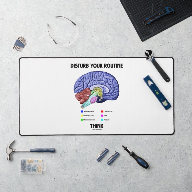Advice Disturb Your Routine Think Brain Anatomy (Poste de travail)