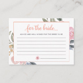 Advice for the Bride Bridal shower Game Begleitkarte