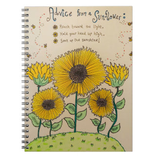 "Advice from a Sunflower"-Notebook Notizblock