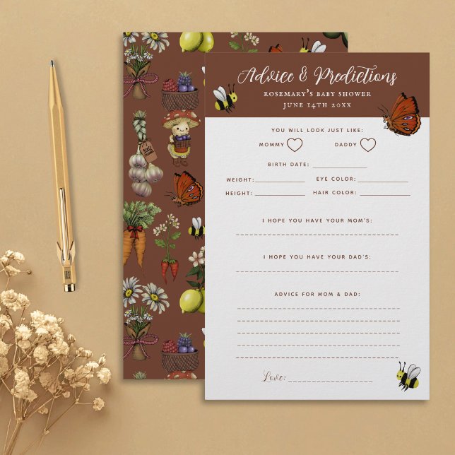 Advice & Predictions Garden Baby Shower Game (Von Creator hochgeladen)
