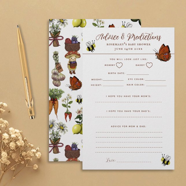Advice & Predictions Garden Baby Shower Game (Von Creator hochgeladen)