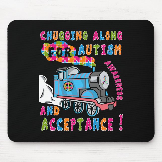 Advocate Accepttrain Puzzle Cool Autismus Aware Mousepad (Vorne)