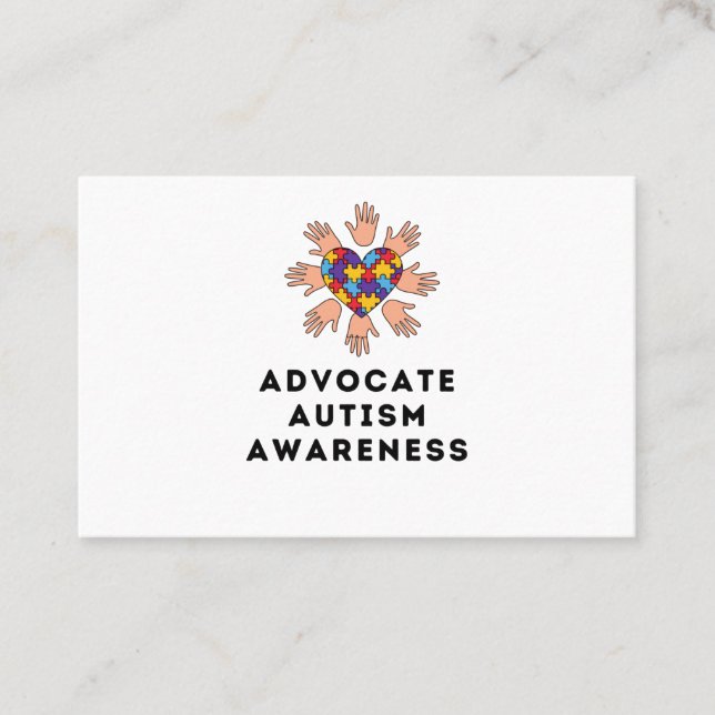 Advocate Autism awareness Visitenkarte (Vorderseite)