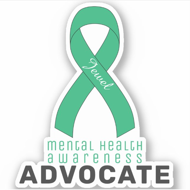 Advocate für psychische Gesundheit Vinyl Sticker (Vorderseite)
