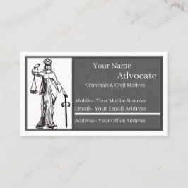 Advocate Standard, 3,5" x 2,0" Visitenkarte