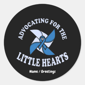 Advocating for Little Hearts Child Abuse Preventio Runder Aufkleber