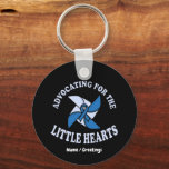 Advocating for Little Hearts Child Abuse Preventio Schlüsselanhänger<br><div class="desc">Show your support during Child Abuse Prevention Month (April) with this meaningful and professional advocacy design. Featuring the iconic Blue Ribbon Pinwheel, this artwork is specifically created for child advocates, social workers, teachers, and families dedicated to building a safer future. Whether you're participating in Wear Blue Day or a community...</div>