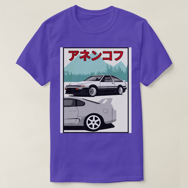 AE86 vs Supra T-Shirt (Design vorne)