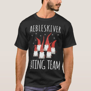 Aebleskiver Eating Team Gnomes Funny Aebleskiver L T-Shirt
