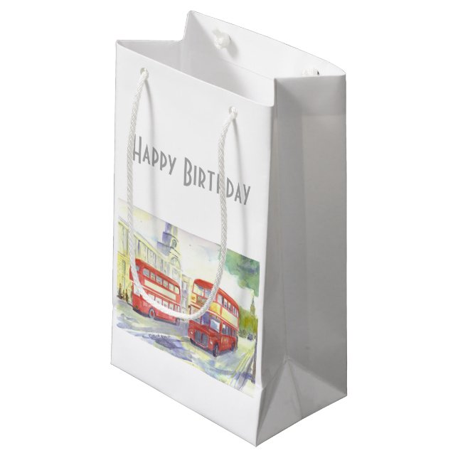 AEC Routemaster Bus Geschenktasche Kleine Geschenktüte (Vorderseite Schrägansicht)