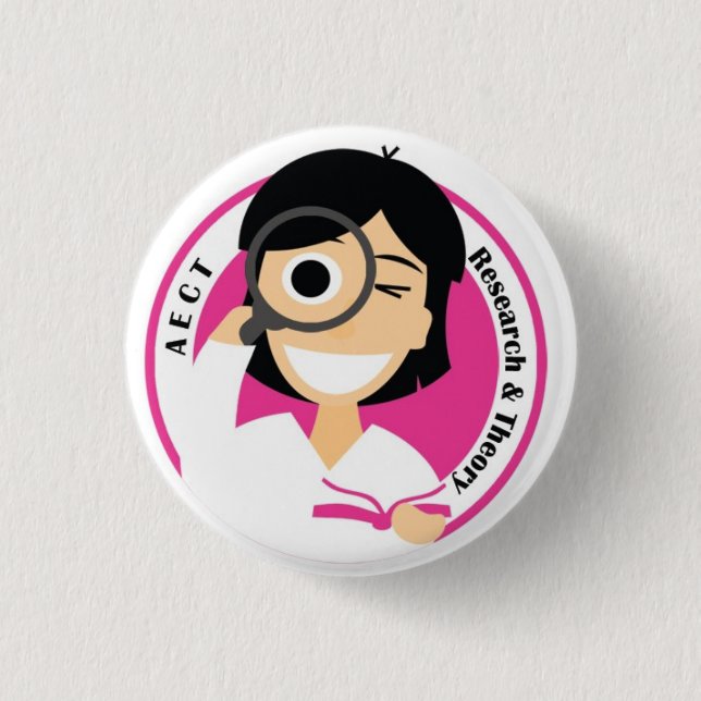 AECT Forschungs-und Theorie-Knopf-Kleine Frau Button (Vorderseite)