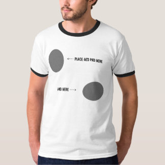 AED füllt Standort auf T-Shirt