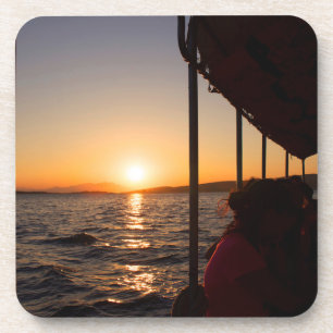 Aegean Lifestyle auf dem Schiff bei Sonnenuntergan Getränkeuntersetzer