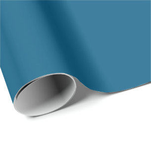 Aegean Sea Blue Solid Color Print Geschenkpapier