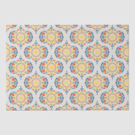 Aegean Summer Orange & Lemons Mid Mod Ogee Seidenpapier