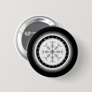 Aegishjalmr Halftone Knopf (Rund) Button