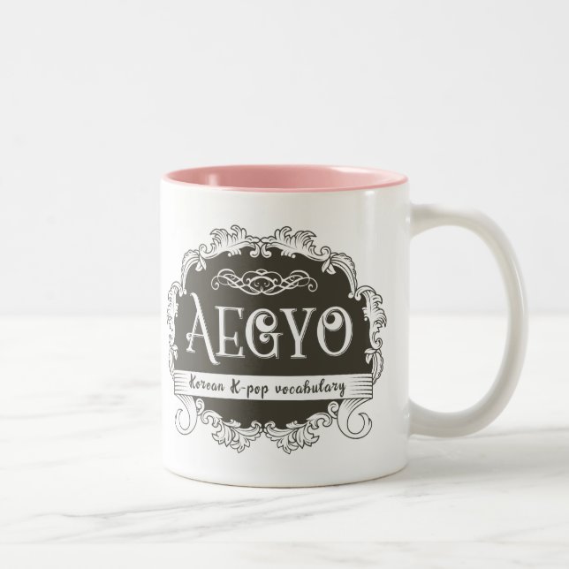 Aegyo K-Pop Koreaner 11 Unze Zwei-Ton Tasse (Rechts)
