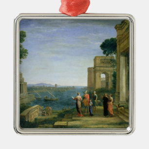 Aeneas und Dido in Karthago, 1675 Silbernes Ornament