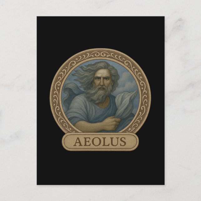 Aeolus Vent Dieu Carte Postale Dévotionnelle (Devant)