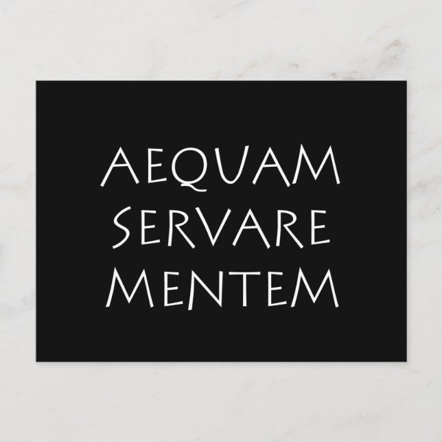 Aequam-Servarem Postkarte (Vorderseite)
