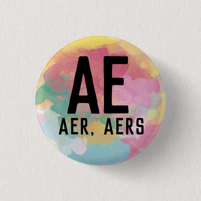 Aer Aers Pronouns Button (Vorderseite)