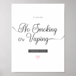 Aérbnb No Smoking or Vaping Poster
