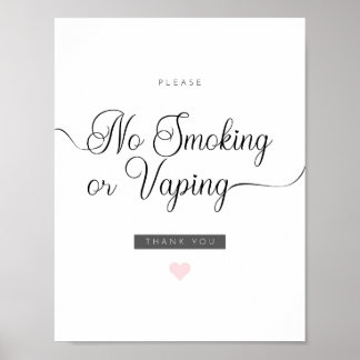 Aérbnb No Smoking or Vaping Poster
