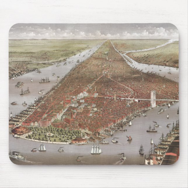 Aerial City View in Manhattan, New York, USA Mousepad (Vorne)