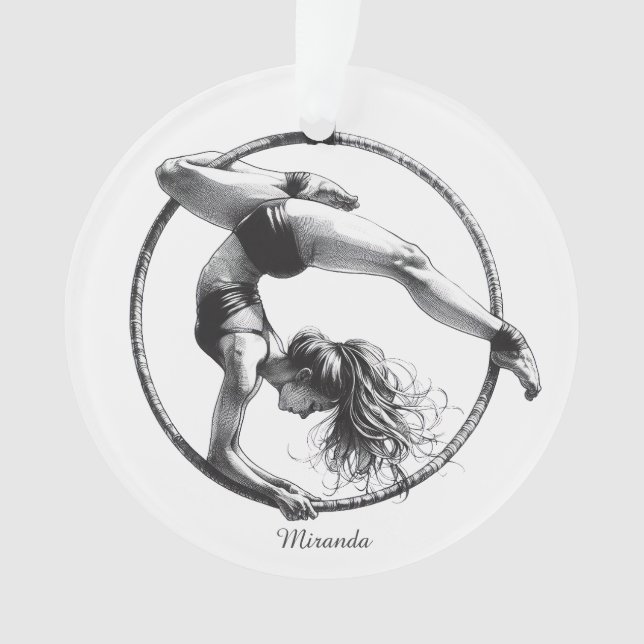 Aerial Hoop Lyra Name Ornament (Vorderseite)