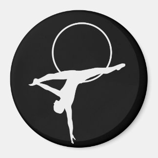 Aerial Hoop-Magnet - schwarz-weiß Magnet