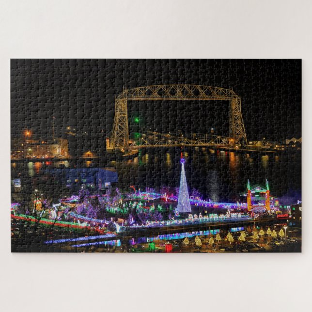 Aerial Lift Bridge and Bentleyville Minnesota (Horizontal)