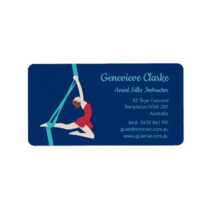 Aerial Silks Adressaufkleber